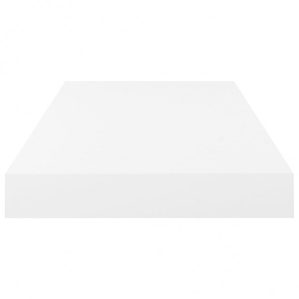 Estante flotante de pared blanco brillante MDF 50x23x3.8 cm M 5