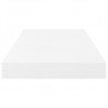 Estante flotante de pared blanco brillante MDF 50x23x3.8 cm 5