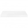 Estante flotante de pared 2 uds MDF blanco brillo 50x23x3.8 cm 5
