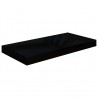 Estante flotante de pared negro brillante MDF 50x23x3.8 cm 2