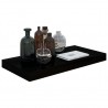 Estante flotante de pared 2 uds MDF negro brillo 50x23x3.8 cm 3