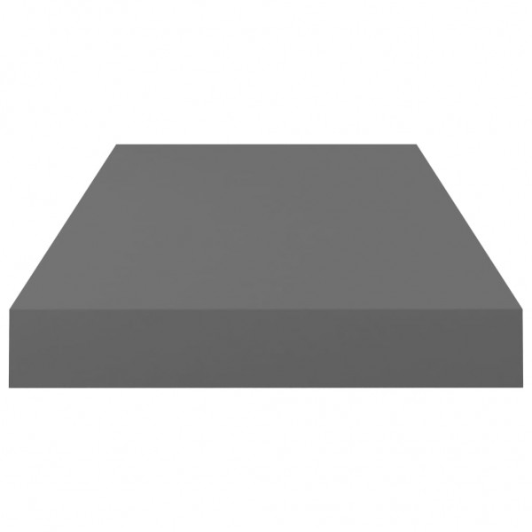 Estante flotante de pared MDF gris brillo 50x23x3.8 cm M 5