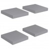 Estantes flotantes de pared 4 uds MDF gris 23x23.5x3.8 cm 2