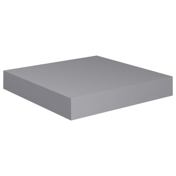 Estantes flotantes de pared 4 uds MDF gris 23x23.5x3.8 cm M 4