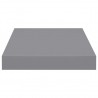 Prateleiras de parede suspensas 4 pcs 23x23.5x3.8cm MDF cinza 5