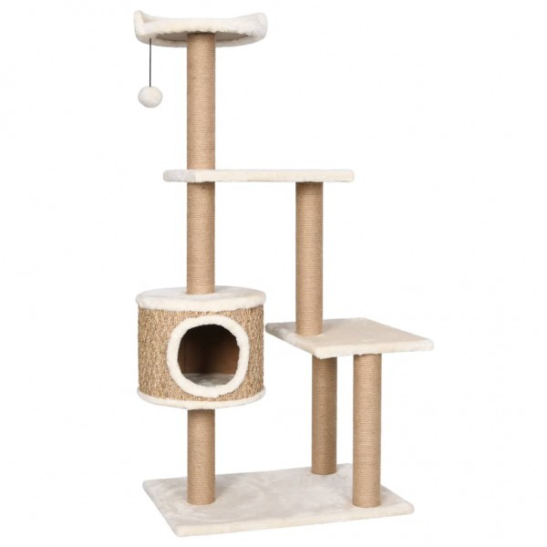 Árbol para gatos con poste rascador 123 cm hierba marina M 2