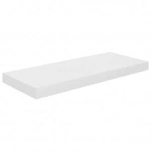 Estante flotante de pared blanco brillante MDF 60x23.5x3.8 cm H