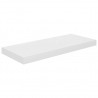Prateleira de parede suspensa 60x23.5x3.8 cm MDF branco 2