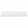 Prateleira de parede suspensa 60x23.5x3.8 cm MDF branco 4