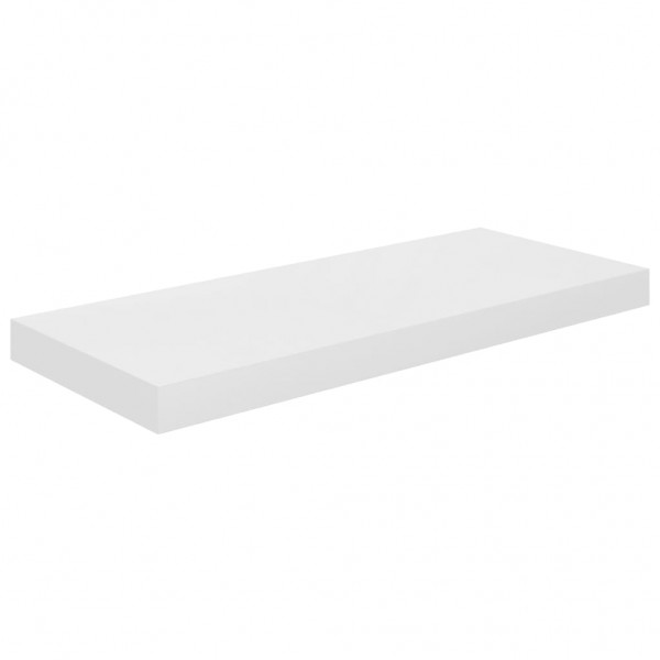 Estante flotante de pared 2 uds MDF blanco brillo 60x23.5x3.8cm M 4