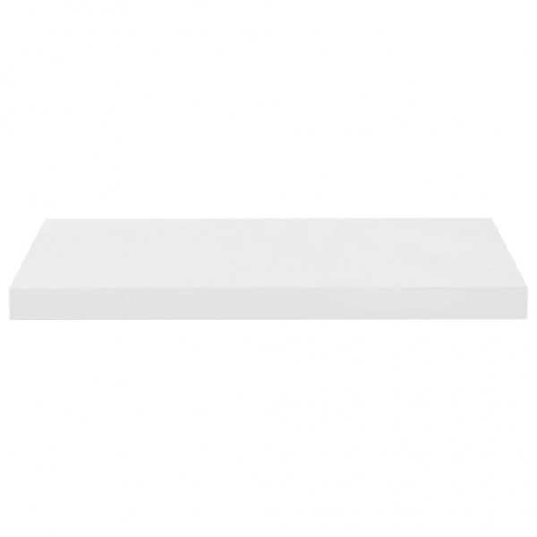 Estante flotante de pared 4 uds MDF blanco brillo 60x23.5x3.8cm M 5