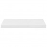 Estante flotante de pared 4 uds MDF blanco brillo 60x23.5x3.8cm 5