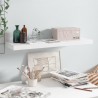 Prateleira de parede suspensa 80x23.5x3.8 cm MDF branco 1