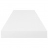Prateleira de parede suspensa 80x23.5x3.8 cm MDF branco 5