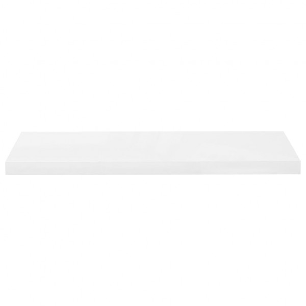 Prateleiras de parede suspensas 2 pcs 80x23.5x3.8cm MDF branco M 5