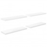 Estante flotante de pared 4 uds MDF blanco brillo 80x23.5x3.8cm 2