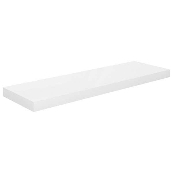 Estante flotante de pared 4 uds MDF blanco brillo 80x23.5x3.8cm M 4
