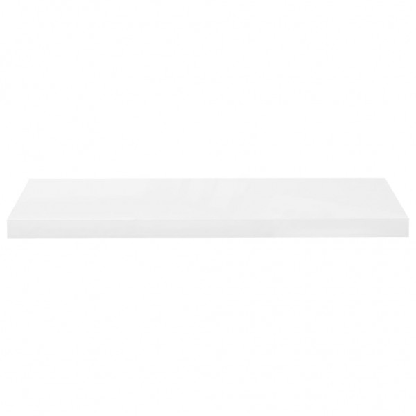 Estante flotante de pared 4 uds MDF blanco brillo 80x23.5x3.8cm M 5