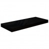 Estante flotante de pared 2 uds MDF negro brillo 60x23.5x3.8 cm 4