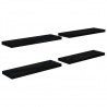 Estantes flotantes pared 4 uds negro brillo MDF 80x23.5x3.8 cm 2