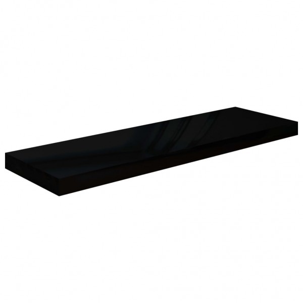 Prateleiras de parede suspensas 4 pcs 80x23.5x3.8cm MDF preto M 4