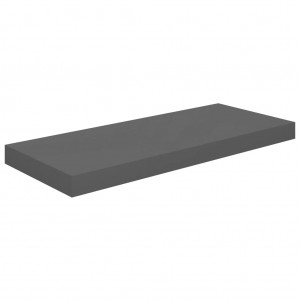 Prateleira de parede suspensa 60x23.5x3.8 cm MDF cinzento H