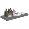 Estante flotante de pared MDF gris brillo 60x23.5x3.8 cm 3