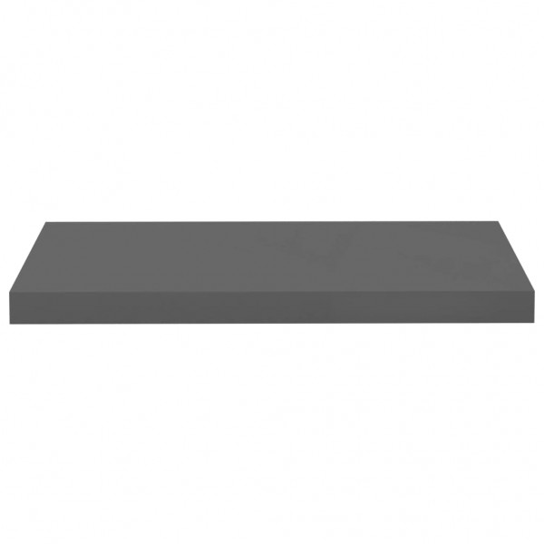 Estante flotante de pared MDF gris brillo 60x23.5x3.8 cm M 4