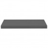 Estante flotante de pared MDF gris brillo 60x23.5x3.8 cm 4