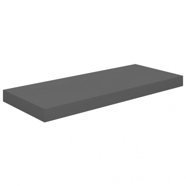 Estantes flotante de pared 4 uds MDF gris brillo 60x23.5x3.8 cm M 4