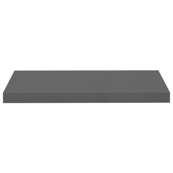 Estantes flotante de pared 4 uds MDF gris brillo 60x23.5x3.8 cm M 5