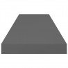 Prateleira de parede suspensa 80x23.5x3.8 cm MDF cinzento 5