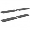 Estante flotante de pared 4 uds MDF gris brillo 80x23.5x3.8 cm 2