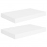 Estantes flotantes de pared 2 uds MDF blanco 40x23x3.8 cm 2