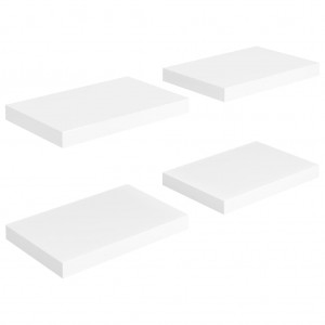 Estantes flotantes de pared 4 uds MDF blanco 40x23x3.8 cm H