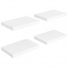 Prateleiras de parede suspensas 4 pcs 40x23x3.8cm MDF branco 2