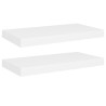 Estantes flotantes de pared 2 uds MDF blanco 50x23x3.8 cm 2