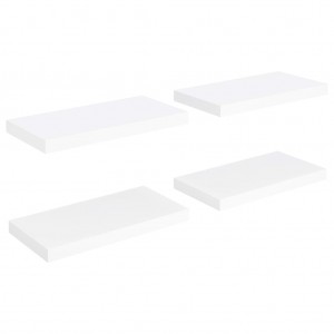 Estantes flotantes de pared 4 uds blanco MDF 50x23x3.8 cm H