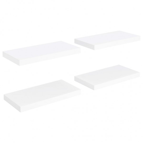 Estantes flotantes de pared 4 uds blanco MDF 50x23x3.8 cm M 2