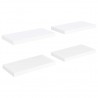 Estantes flotantes de pared 4 uds blanco MDF 50x23x3.8 cm 2