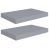 Estantes flotantes de pared 2 uds MDF gris 40x23x3.8 cm 2