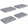 Prateleiras de parede suspensas 4 pcs 40x23x3.8cm MDF cinza 2