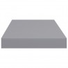 Estante flotante de pared MDF gris 50x23x3.8 cm 5