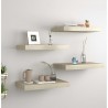 Estantes flotantes de pared 4 uds MDF roble 40x23x3.8 cm 1
