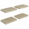 Prateleiras parede suspensas 4 pcs 40x23x3.8cm MDF cor carvalho 2