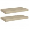 Estantes flotantes de pared 2 uds MDF roble 50x23x3.8 cm 2