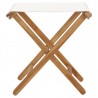 Sillas plegables 2 uds madera maciza de teca tela blanco crema 3