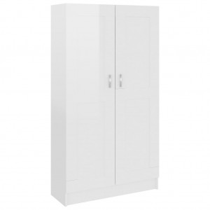 Estantería madera contrachapada blanco brillo 82.5x30.5x150 cm H