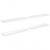 Estante flotante de pared 4 uds MDF blanco brillo 90x23.5x3.8cm 2