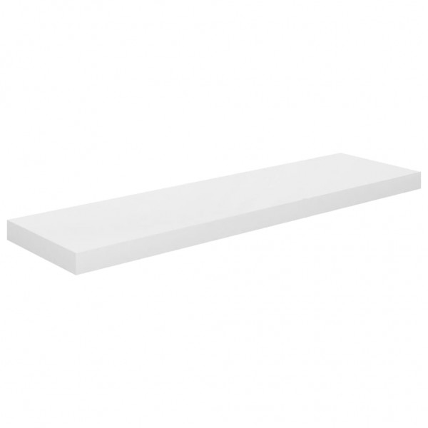 Prateleiras de parede suspensas 4 pcs 90x23.5x3.8cm MDF branco M 4